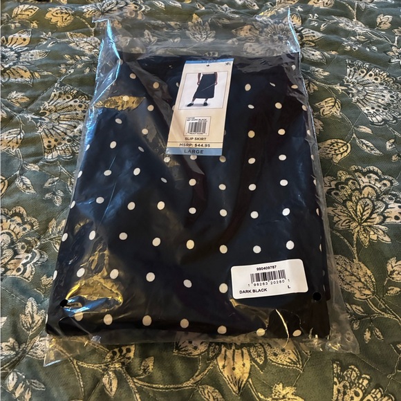 Aeropostale Black and White Polka Dot Midi Skirt Fully Lined NIB - Picture 5 of 6